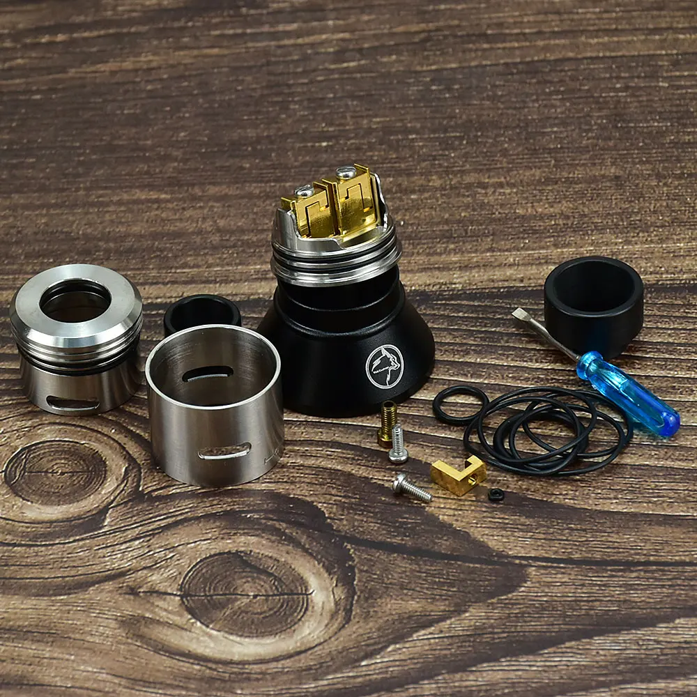 Wolfcoolvape Psyclone Kryten 24mm Dual Coil RDA with Squonk Pin MTL Vape Tank Rebuildable Drip Atomizer for Mods