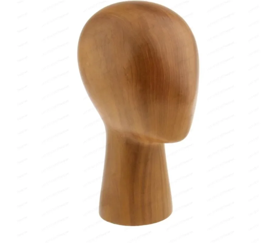 imitation wood grain head mold hat display model wig display stand wood grain color model head