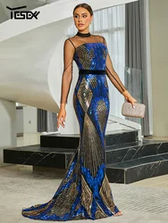 Yesexy 2026 New Elegant Party Dresses Women Mermaid Sequin Mesh Evening Prom Chic Elegant Dress