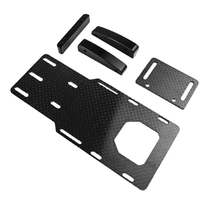 Bandeja de batería de fibra de carbono de centro de gravedad bajo, soporte ESC ajustable para coche teledirigido 1/10 Axial SCX10 II 90046