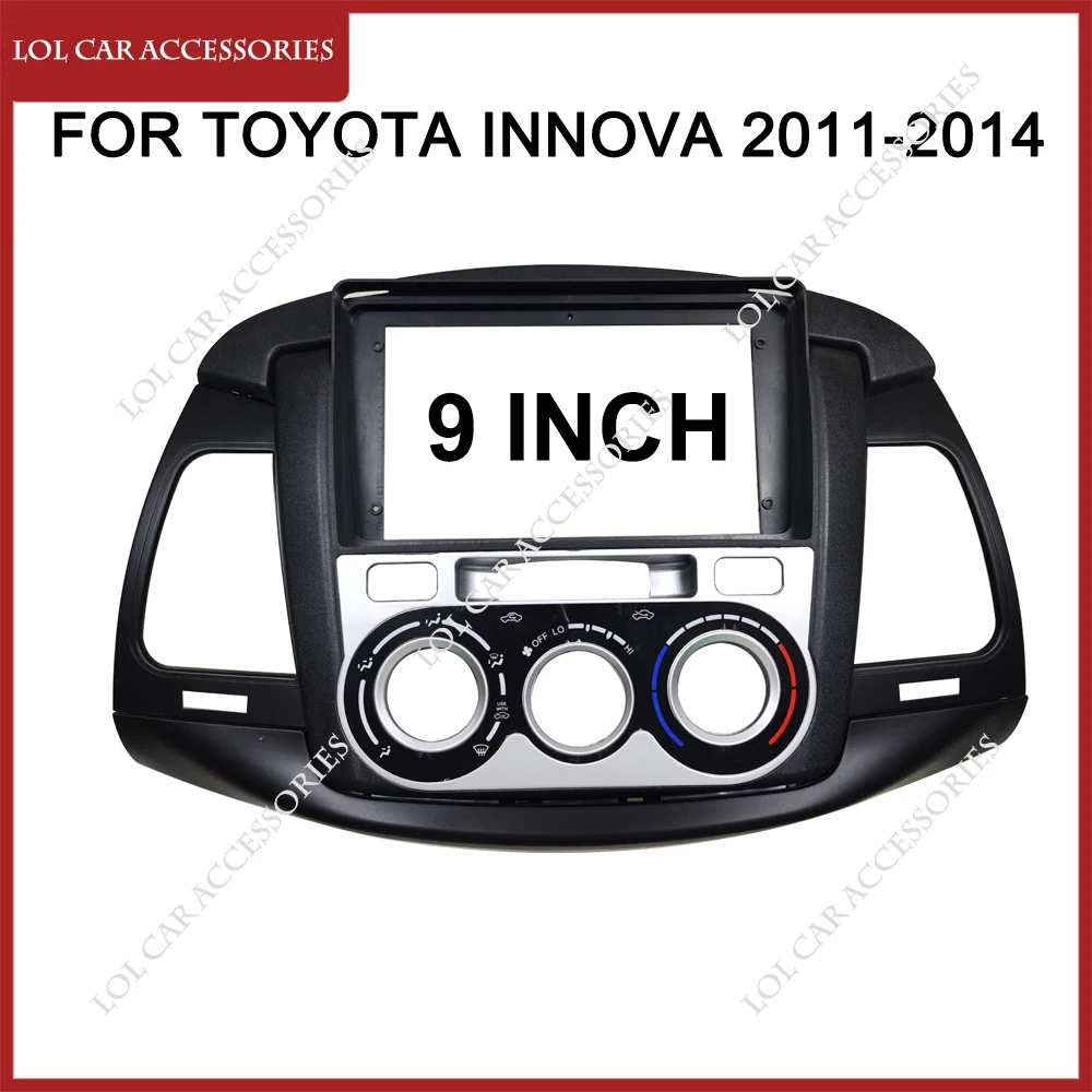 9 Inch For TOYOTA Innova CRYSTA 2007-2014 Manual Car Radio Android Stereo MP5 GPS Player 2 Din Head Unit Casing Frame Fascia