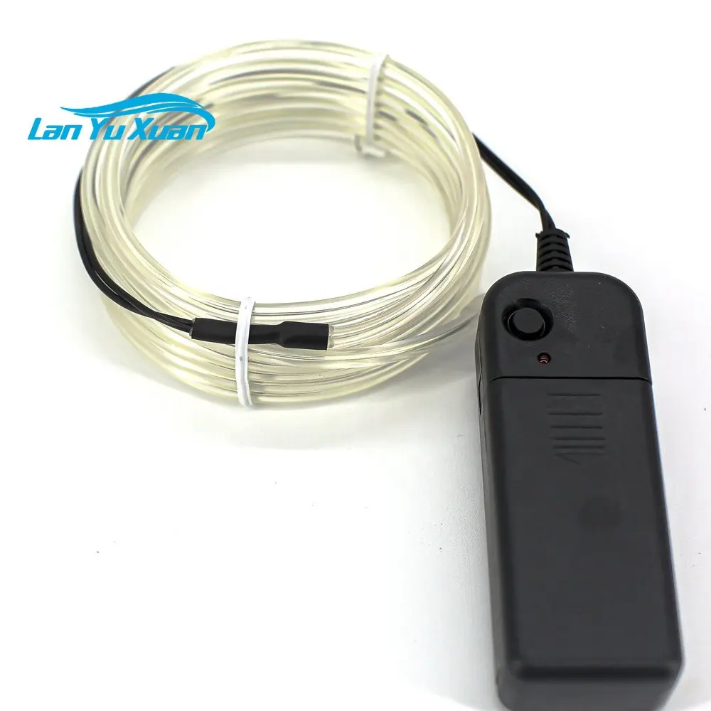

Hot sale 2.8mm bendable el wire with iron wire,drive by DC3V battery pack