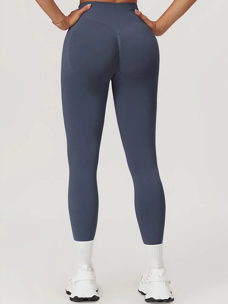 Seamless High Waist Solid Women Leggings Butt Lifting Push Up Fitness Tights Elastic Slim Workout Legging Sportswear