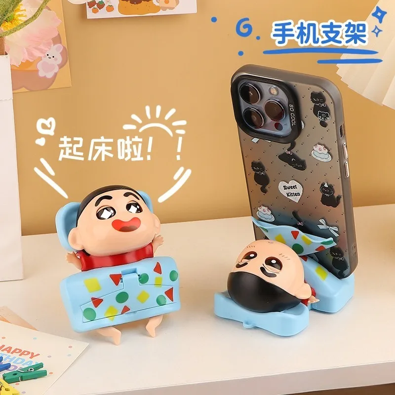 Подставка для телефона Crayon Shin-chan, модный брелок для защиты от падения, декоративный регулируемый держатель для телефона, кронштейн, настольная подставка в стиле аниме