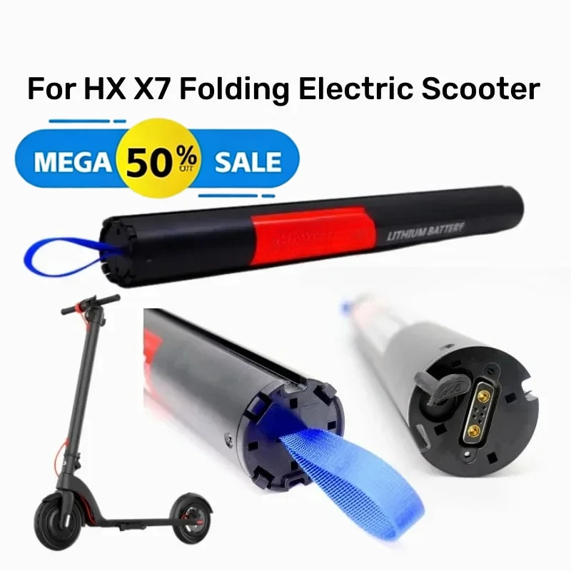 Newest 36V 5.2/6.5Ah for X7 Scooter Battery Foldable Built-in Rechargeable Battery for Huanxi HX X7 Electric Scooter Battery