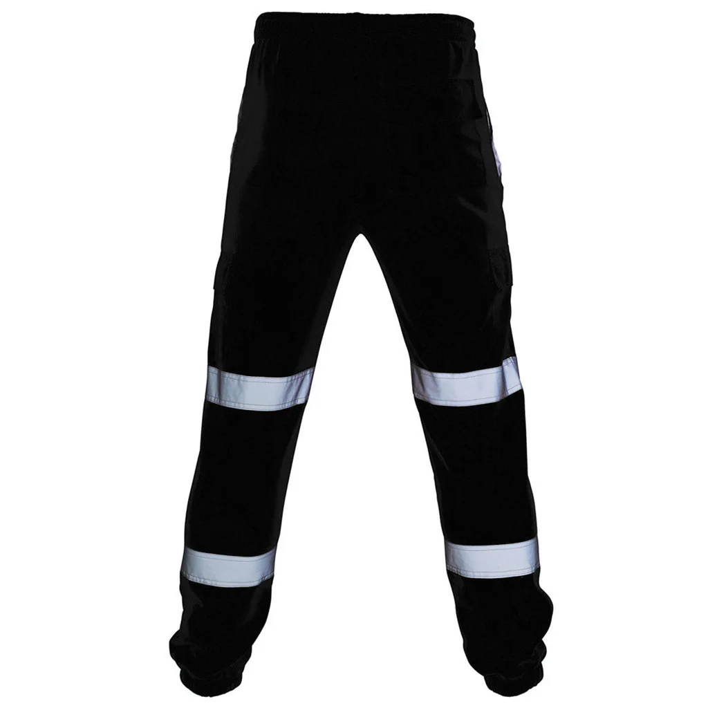 Pantalones de tiras reflectantes para hombres, ropa de trabajo de alta visibilidad, pantalones de seguridad para construcción de carreteras