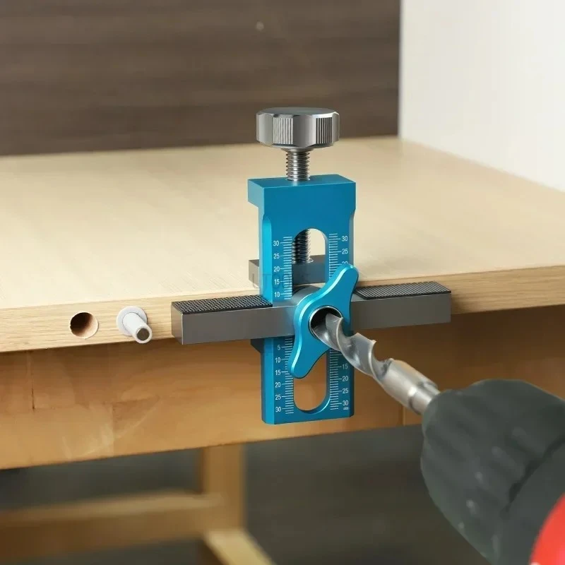 Adjustable Locator Cabinet Door Mounting Clip for Installation Fixture Woodworking Aluminum Alloy Cabinet Door DIY Hand Tool