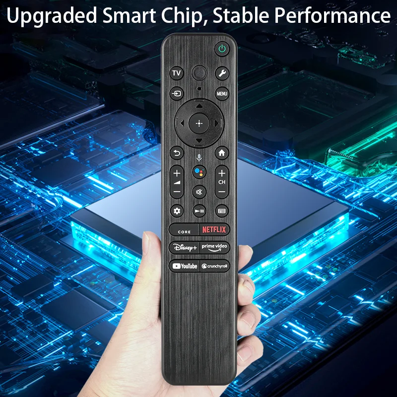 جهاز تحكم عن بعد صوتي RMF-TX810U لوحدة تحكم بديلة للتلفزيون Sony 4K Ultra HD مع أزرار NETFLIX PrimeVideo YouTube