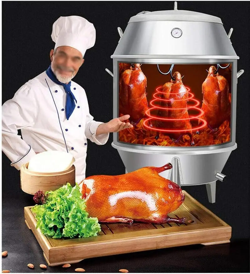 숯불 구이 오리 오븐 상업용 바베큐 로스터 스테인레스 스틸 바베큐 치킨 그릴 베이징 오리 구이 기계