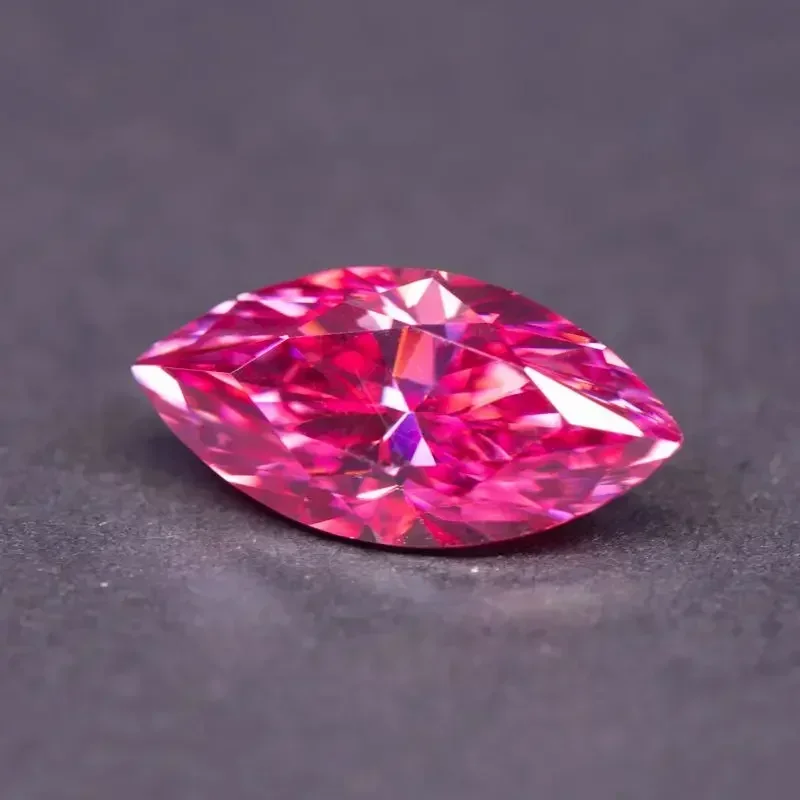 

NEW Moissanite Stone Marquise Pink Color Gemstone for Jewel Making DIY Ring Necklace Earrings Materials with GRA Certificate