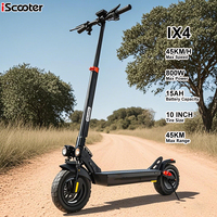 iScooter ix4 Foldable Adult Electric Scooter E-Scooter 45 KM/H Electric Kick Scooter 800W Skateboards 48V 15Ah Kickboard