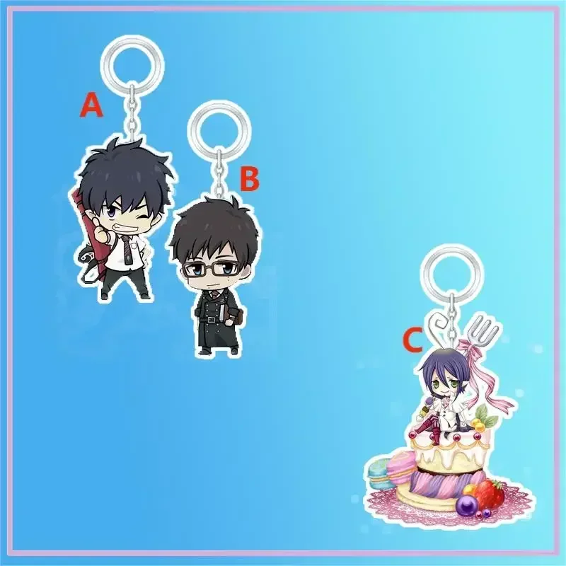 Anime Keychain Okumura Rin Okumura Yukio Acrylic Keyring Strap Figure Hanging Accessories 6cm