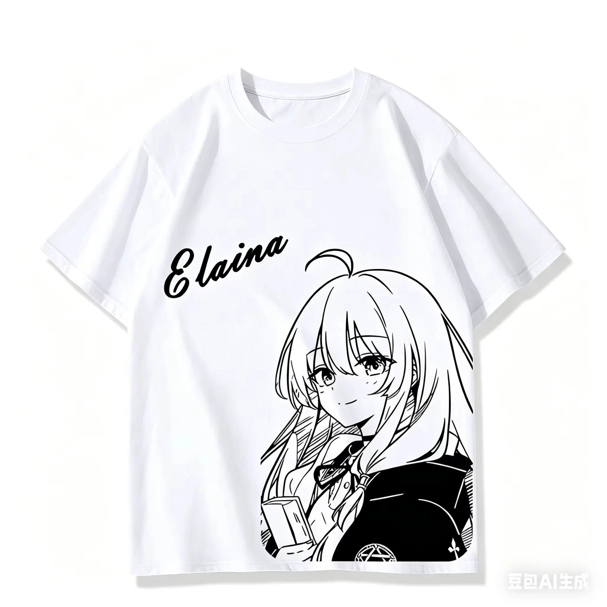 2026 Wandering Witch The Journey of Elaina T-shirt personality Clothes New Model Anime T-shirt clothing Streetwear