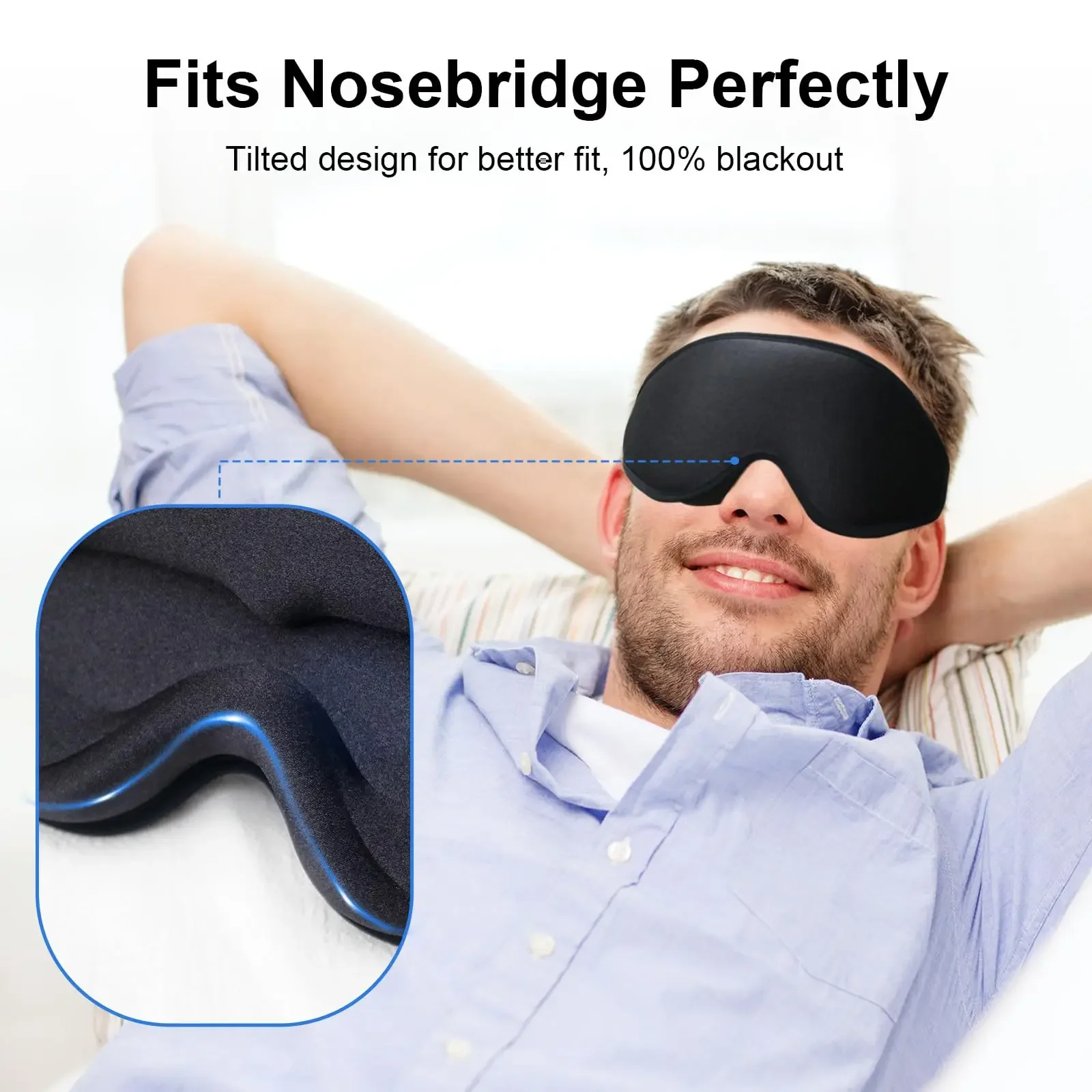 3D Sleeping Mask 100% Blockout Light Sleep Mask For Eyes Soft Sleeping Aid Eye Mask for Travel Eyeshade Breathable Slaapmasker