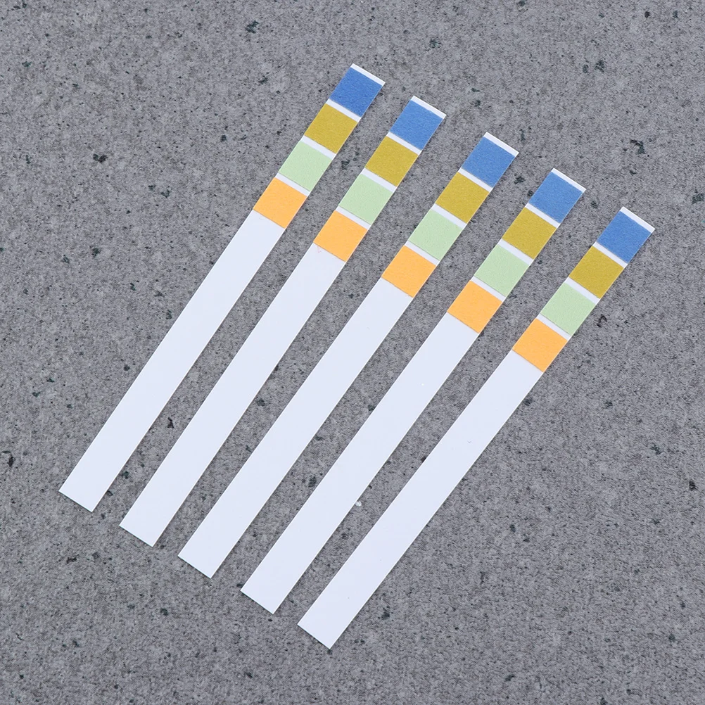 100 pz Strisce reattive Ph Grafico a 4 colori Gamma 0-14 Test rapido accurato per laboratorio Acqua Terreno Acquario Strumento di carta Ph