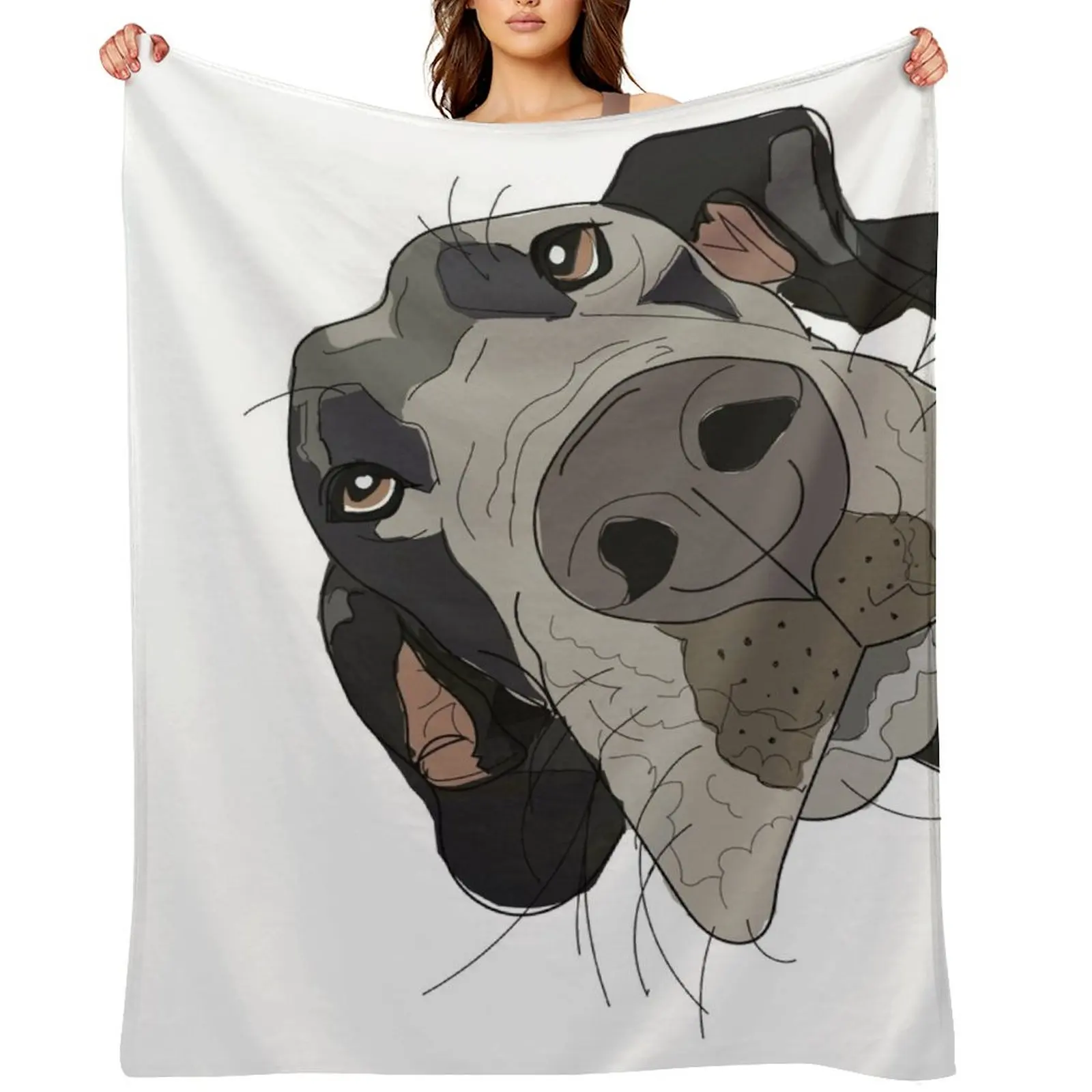 

Great Dane In Your Face Dog Throw Blanket Luxury Thicken Blankets Sofas Of Decoration Decorative Throw Bed covers Blankets
