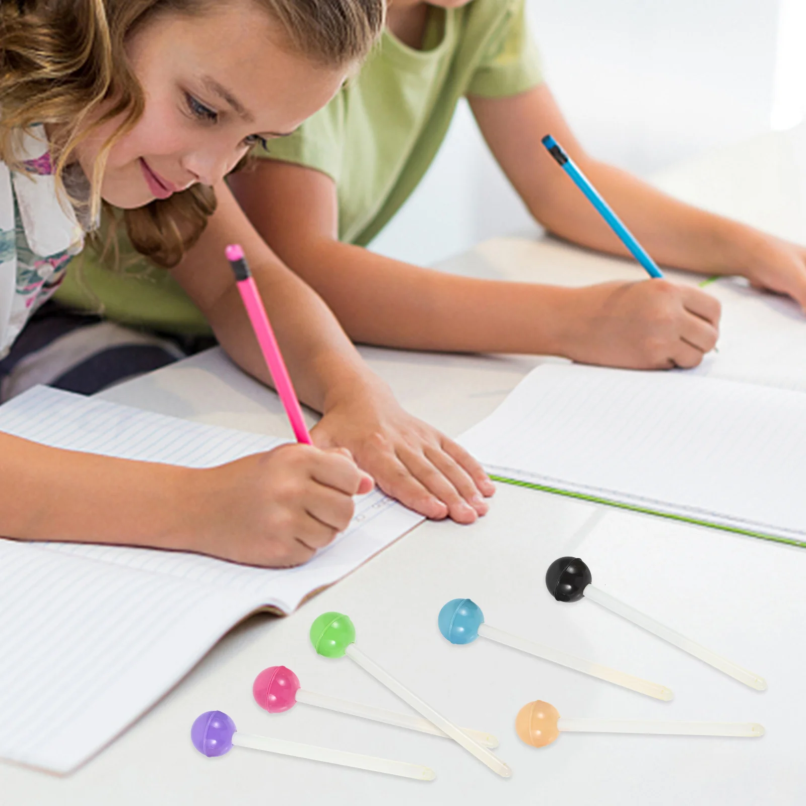 6 قطعة قلم مصاصة لطيف الكرتون حبر جل أقلام الكتابة السلس للمدرسة مكتب القرطاسية هدية طالب ديكور الحفلات الكتابة السائبة