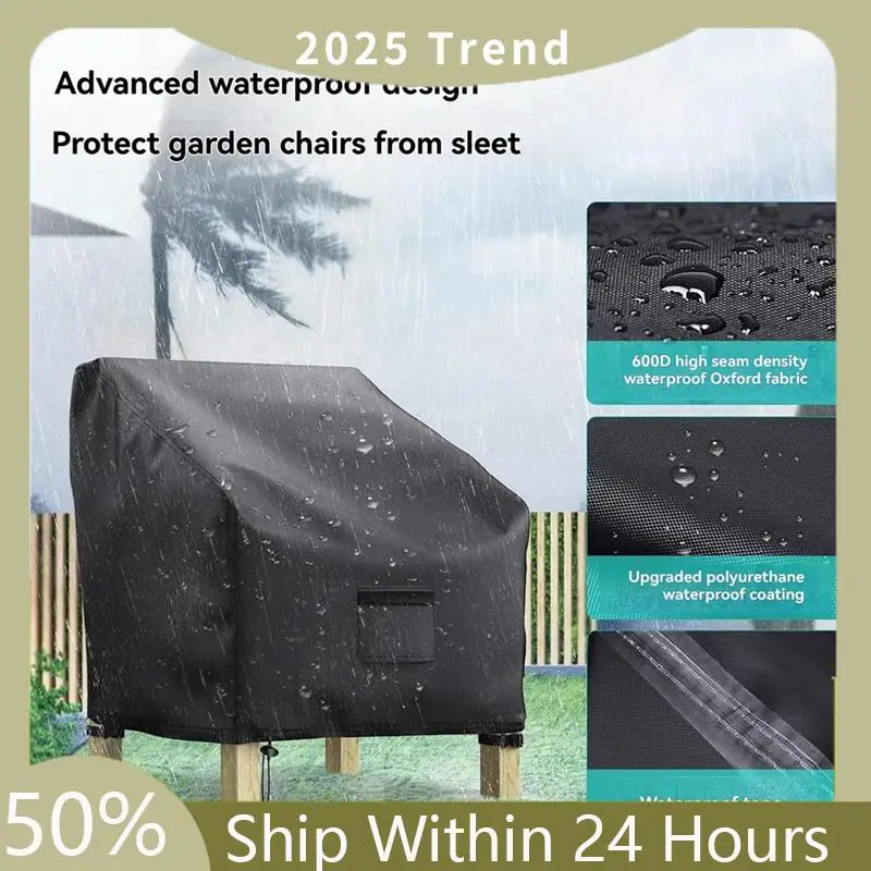 

A75X Верхние штабелируемые чехлы на стулья для двора, чехлы на стулья для газонной мебели, подходят для штабелируемых обеденных стульев на открытом воздухе