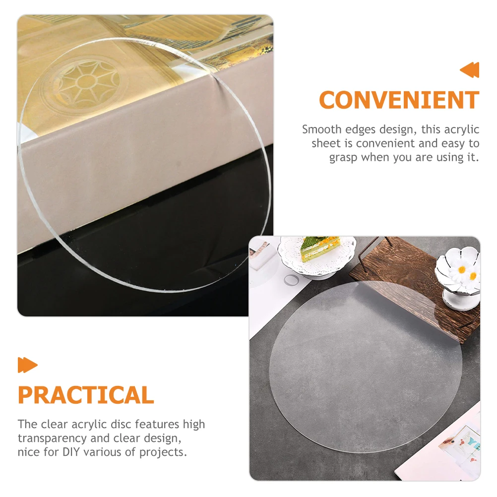 Round Acrylic Sheet Clear 3Mm Transparent Circle Blank For Diy Craft Projects Photo Frame Tabletop Acrylic Disc