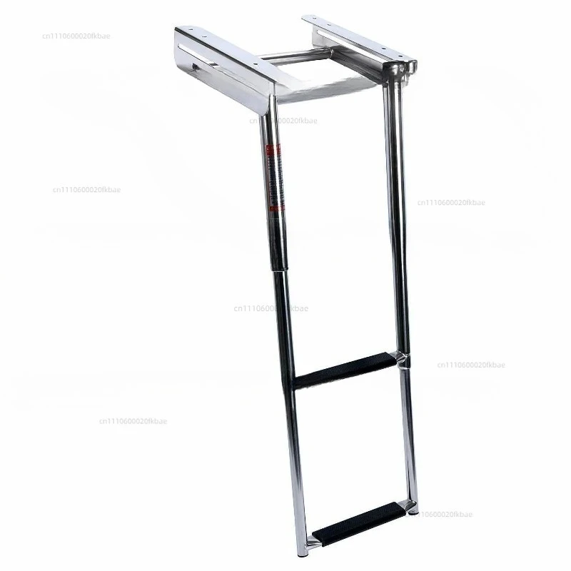 3 Section High Strength Slide Rail Stainless Steel Deck Ladder Telescopic Ladder for Boat Yacht