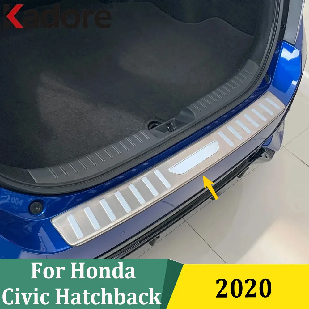 

For Honda Civic Hatchback 2020 Rear Bumper Protector Cover Outer Tail Trunk Scuff Plate Trim Car-Styling Accessories