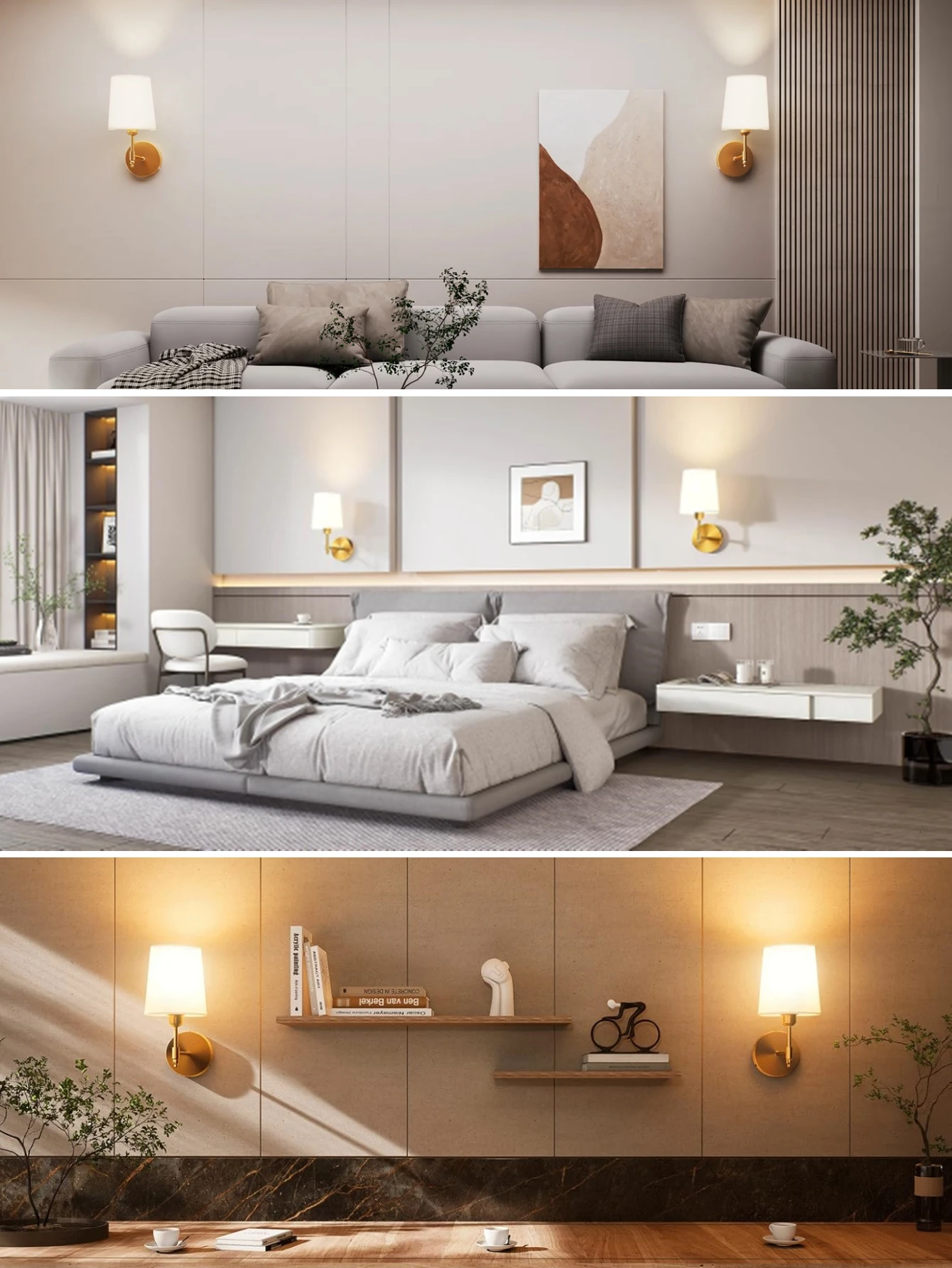 Wireless Rechargeable Battery-Powered Wall Light with 4000 Mah, Dimmable, Detachable Bulb and Remote Control, 15-Color Wireless Wall Lamp, Suitable for Bedroom, Living Room, Hallway Decoration