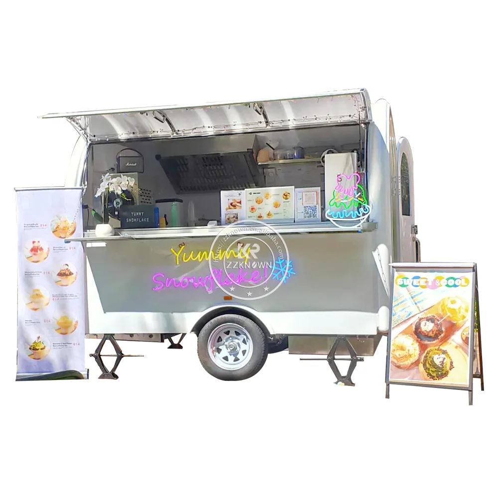 

Wholesale Custom Juice Drink Cart Ice Cream Tea Coffee Food Trailer Mobile Food Shop Shake Ice Food Cart Mobile Bar Trailer