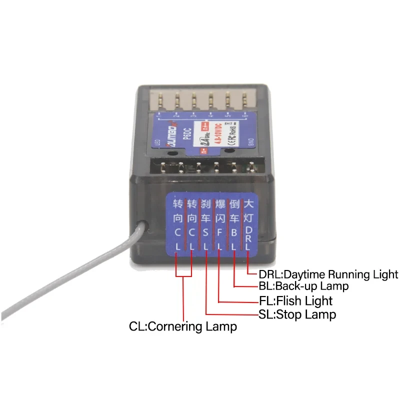 DUMBORC 업그레이드 버전 수신기 P6F P6FG P6DC P6DCG P10F P10FG P4FM P4FMG RC 자동차 보트 탱크 용 4CH 6CH 10CH 2.4G 수신기