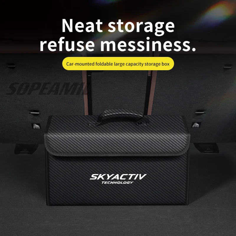 

For Mazda 3 6 SKYACTIV Axela Atenza CX30 CX60 CX70 CX80 CX3 CX5 CX9 Car Trunk Organizer Box Tailbox Stowing Tidying Storage Bag