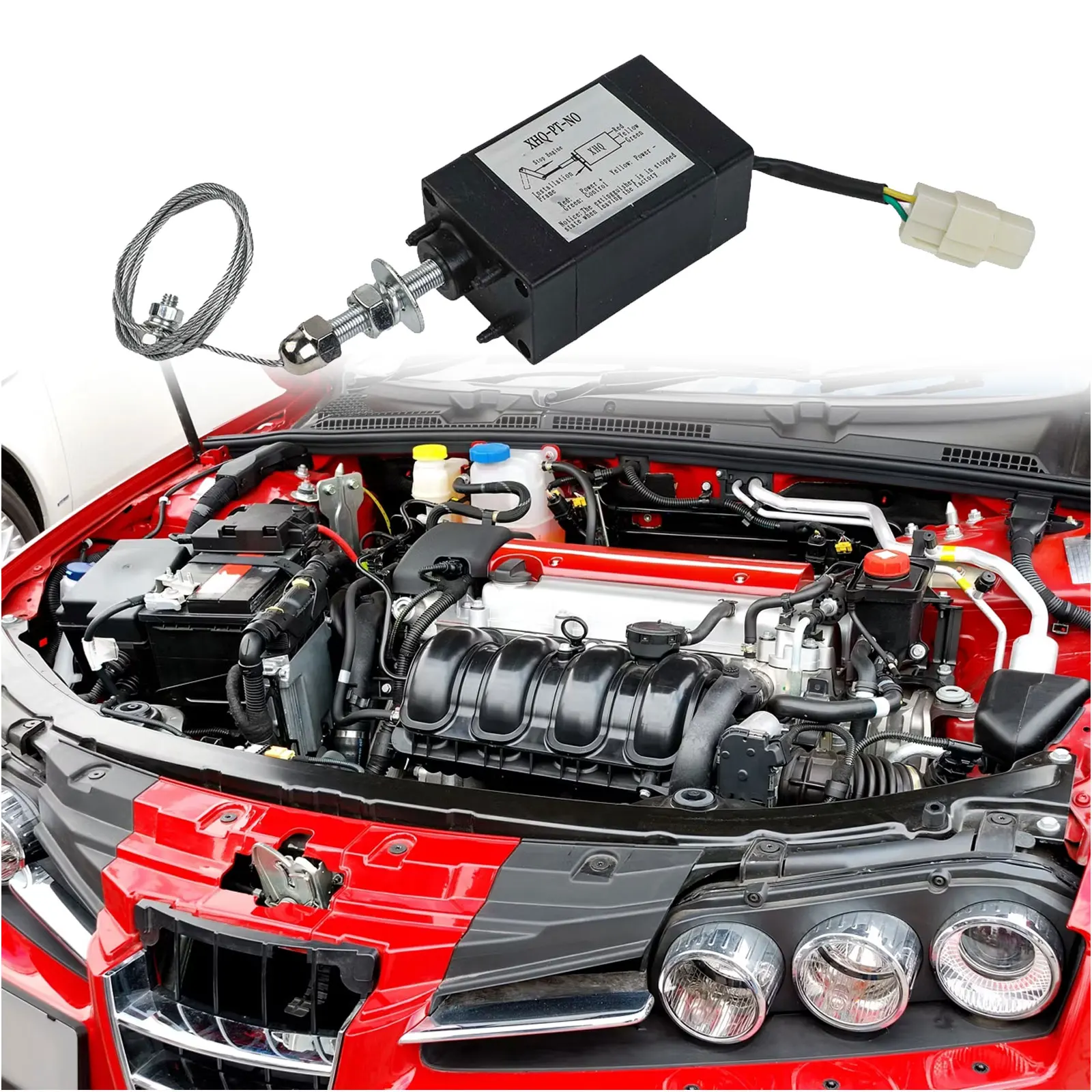 

12V Electromagnetic XHQ PT Valve Engine Stop Solenoid Electric Throttle Adjuster Compatible with Engine Management