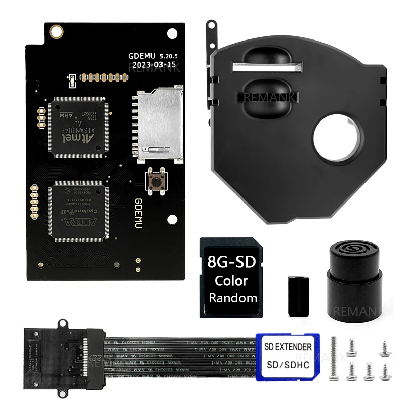 REMANK Gdemu Dreamcast V5.20.5 V5.15b Optical Drive Simulation Board and Remote Card GDEMU Mount for SEGA Dreamcast GDU DC VA1