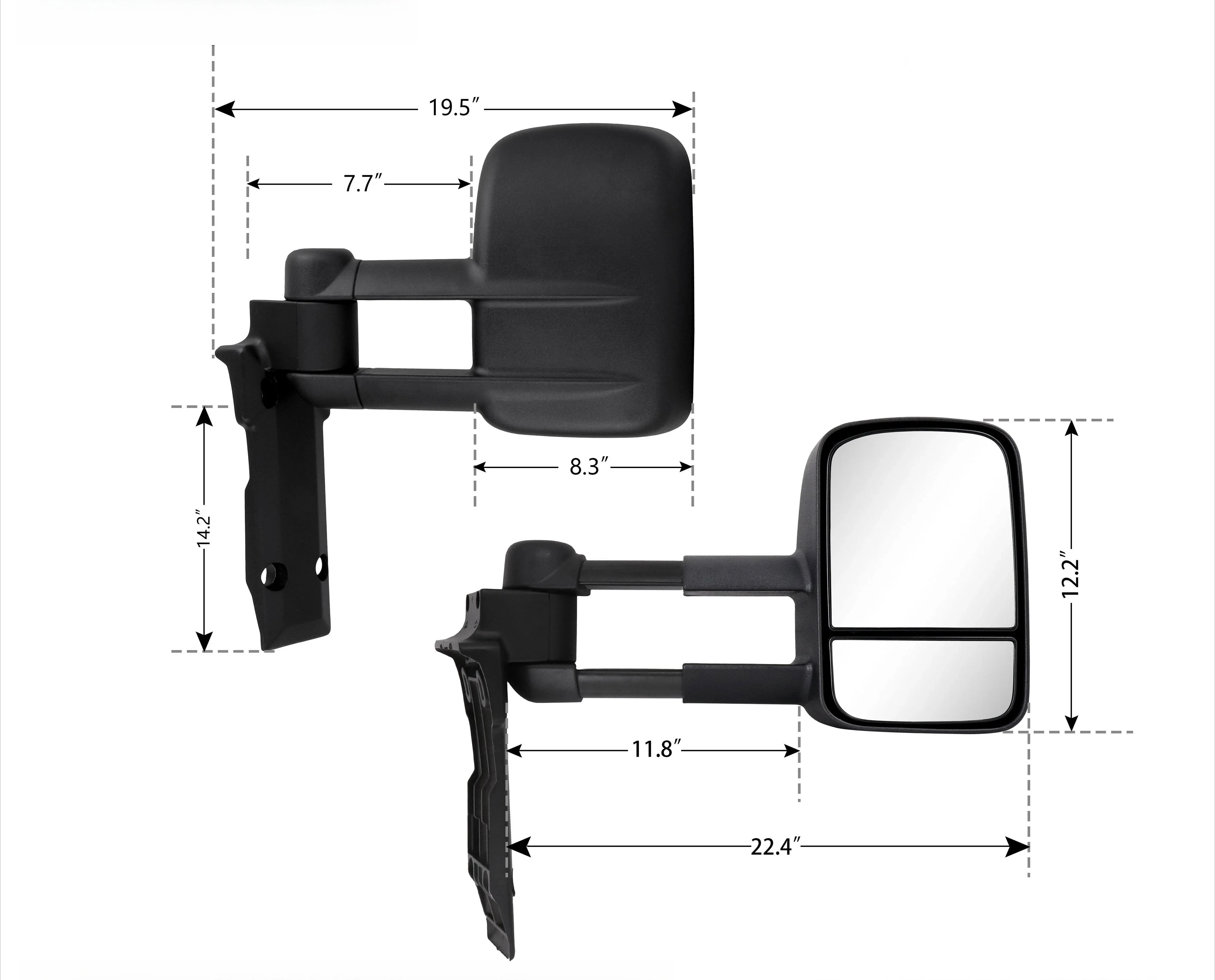 

Wholesale Extendable Towing Anti Fog Anti Water Rain Side Mirror Right New White For 2007-2012 Land Cruiser 70-79