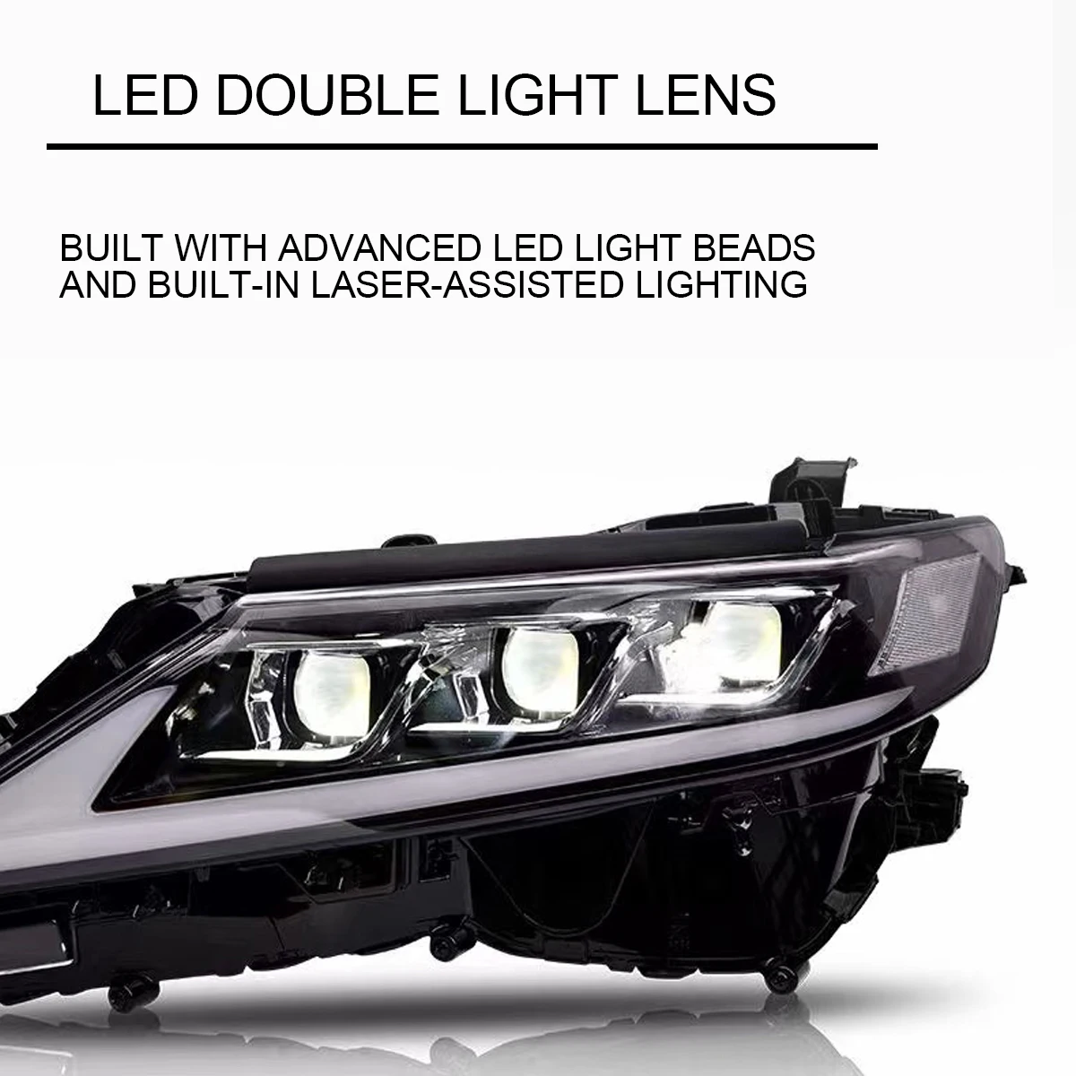 LED modified and upgraded three-lens high-light daily light flow steering light for Toyota Camry 8th 2018-2022