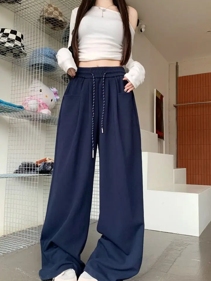 Casual Pants for Women in Sweatpants That Look Slim High Waisted and Have a Sense of Sagging Long Pants That Drag the Floor