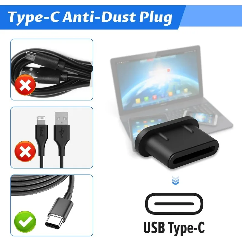نوع C الغبار المقابس سيليكون شحن ميناء حامي سدادة غطاء تغليف لسامسونج آيفون Xiaomi ممن لهم هواوي USB C الغبار المقابس غطاء