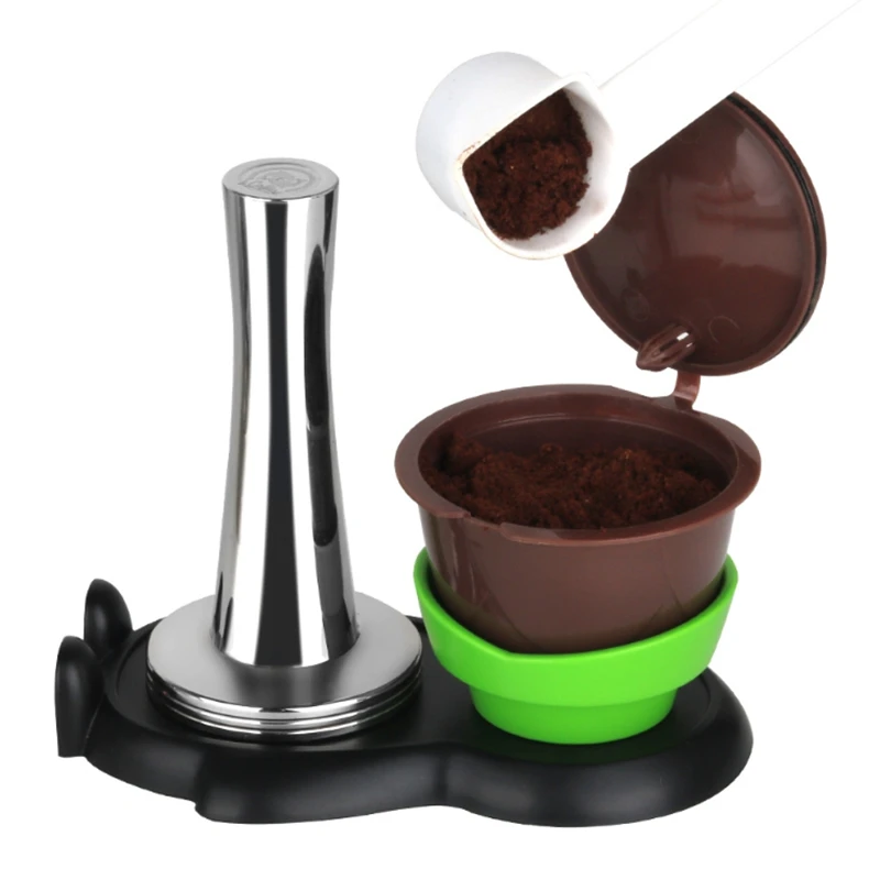 Coffee Holder Base Accessories for Coffee Capsule Nescafe Gusto Reusable Coffee Basket Without Capsules Set B