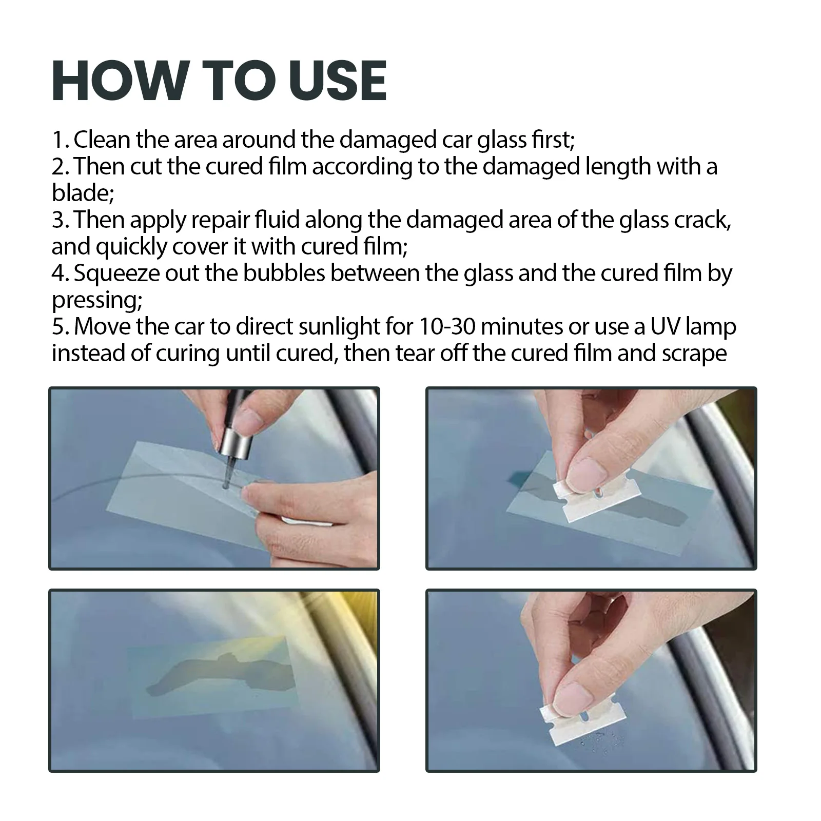 Car Windshield Cracked Repair Tool DIY Car Window Phone Screen Repair Kit Glass Curing Glue Auto Glass Scratch Crack Restore