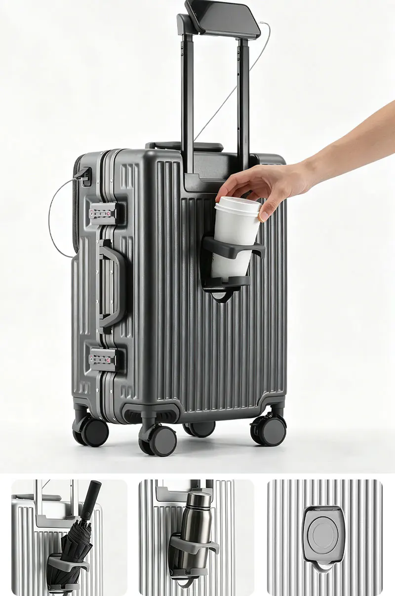 BunnyFly Trolley Case With Wheels Boarding Box 20/24 inch Travel Suitcase Large Size Luggage Men Carry-On Luggage Laptop Bag