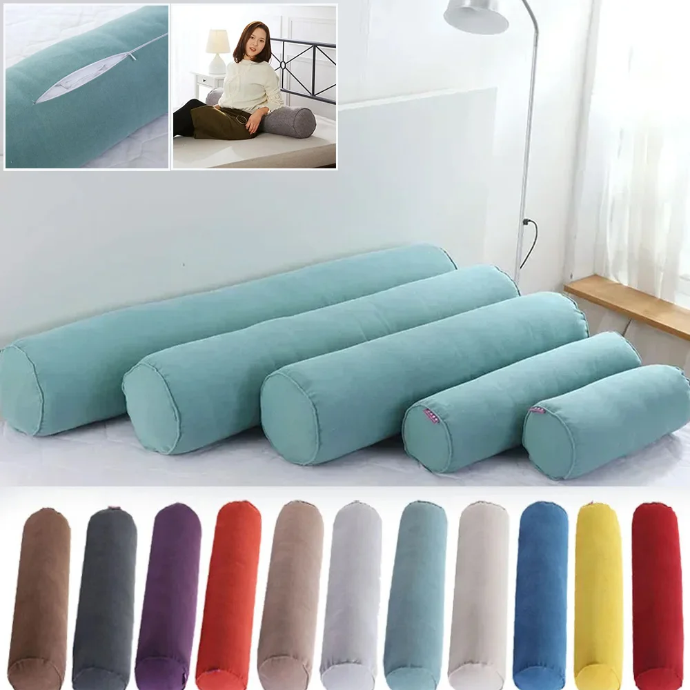 

Roll Home Seat Head Rest Neck Support Travel Long Pillow Cushion Cojines Decorativos Para Sofá Almofadas Cojines (with Filling)