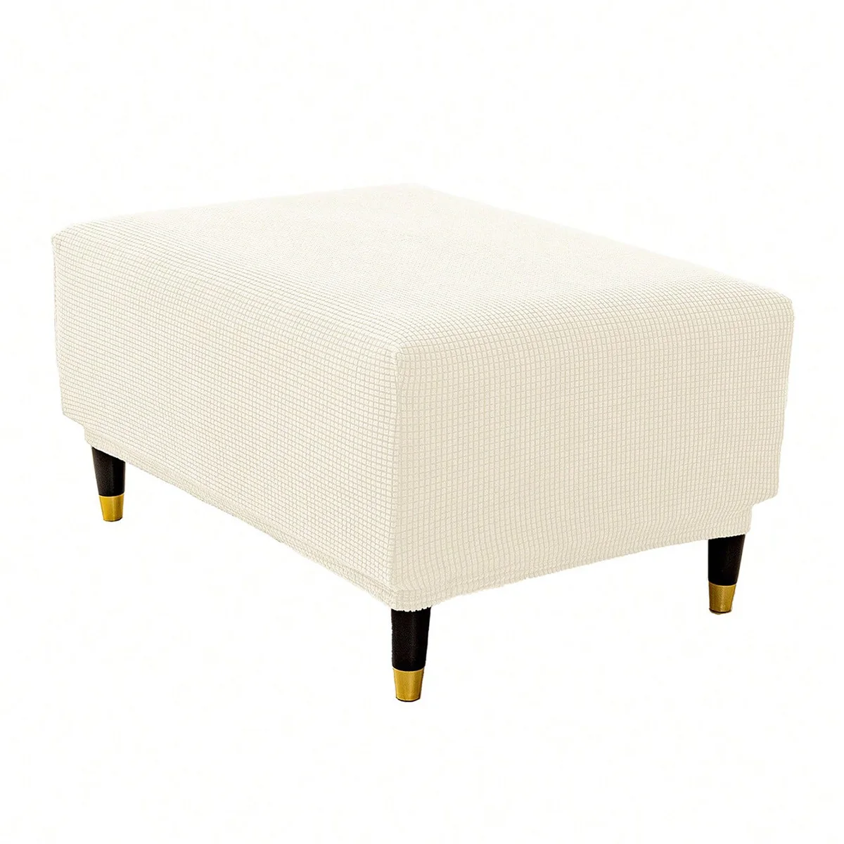1Pc Elastic Stool Cover, Thickened All-inclusive Square Low Stool Cover, Household Sofa Footrest Stool Cover Furniture Protector