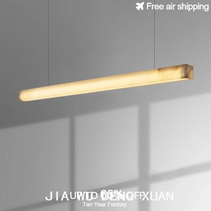 ثريا حديثة فاخرة مع غطاء مرمر وتصميم متكامل من الرخام الطبيعي والنحاس النقي لغرفة المعيشة وغرفة الطعام والمنزل