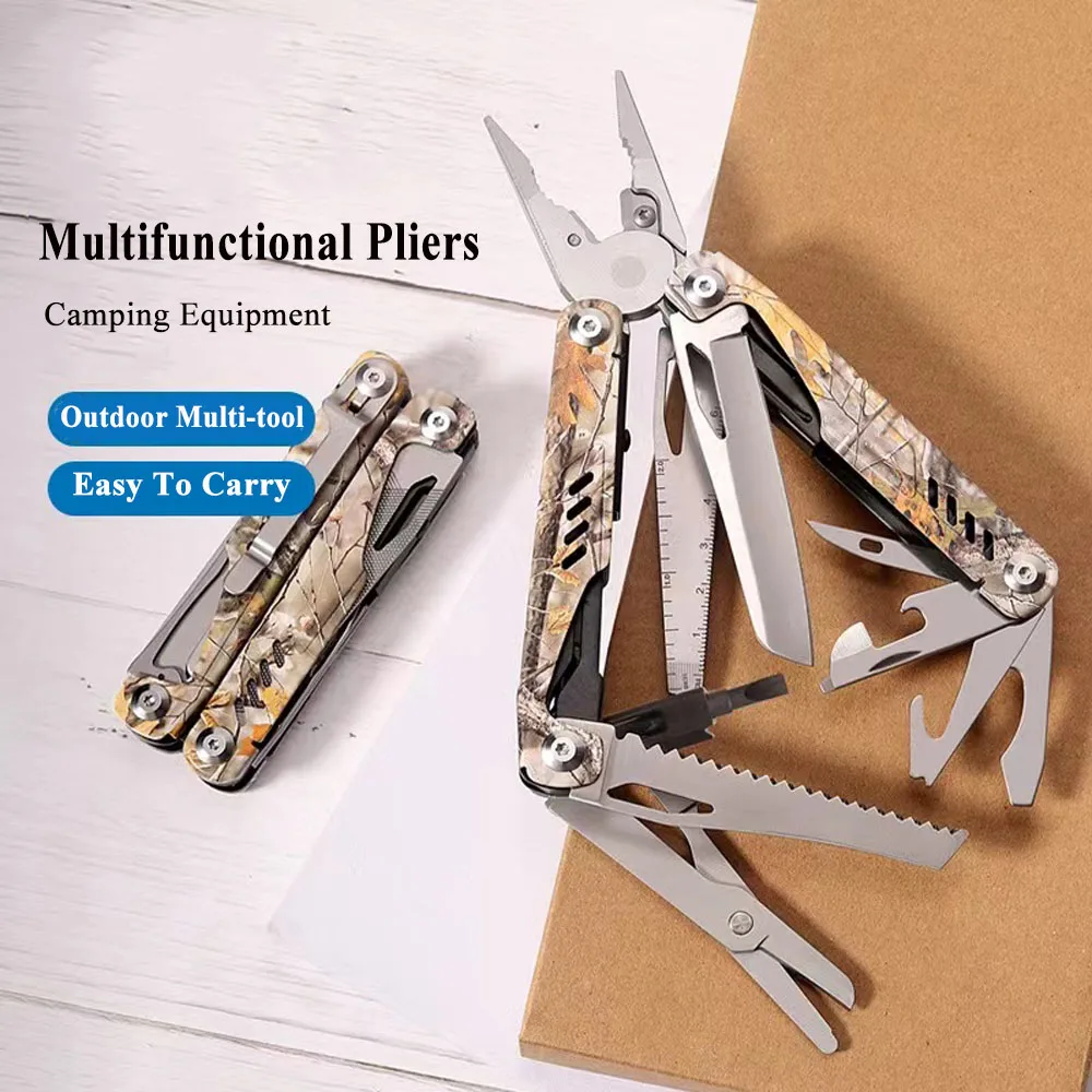 New 420 Steel Multi-tool Portable Folding Knife Multifunctional Pliers Jackknife Survival Gadgets Camping Equipment Hand Tools