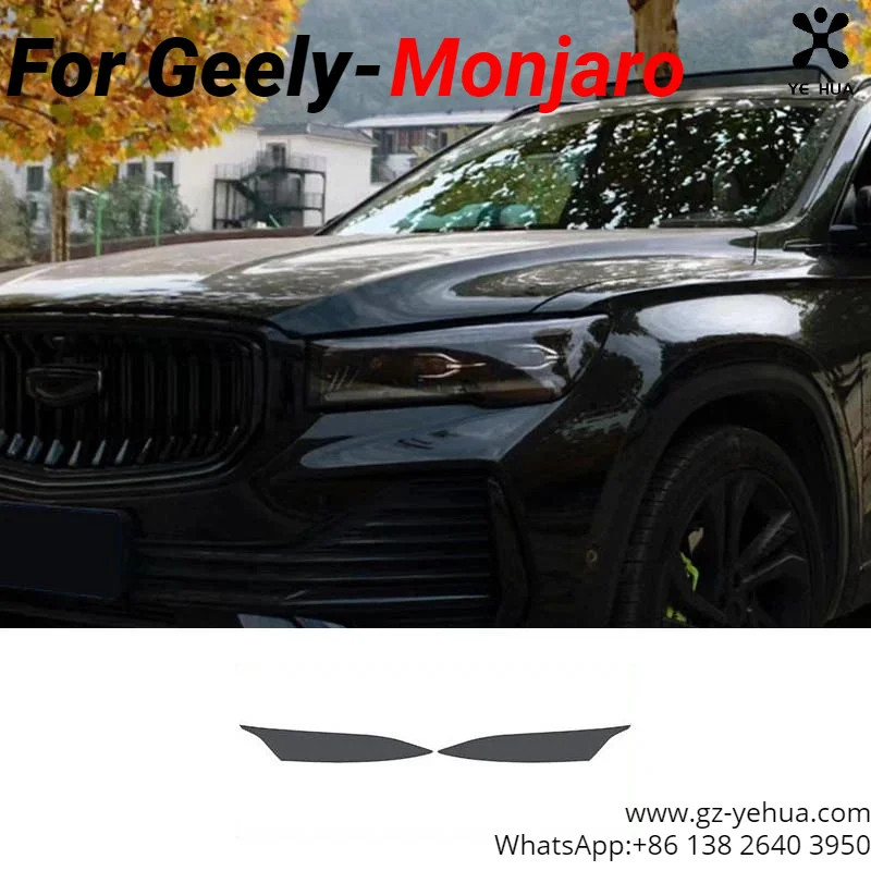 For GEELY Monjaro Manjaro Xingyue L KX11 2022 2023 Black Samurai Stickers Blackening Film Smoked Black Ornament Car Accessories