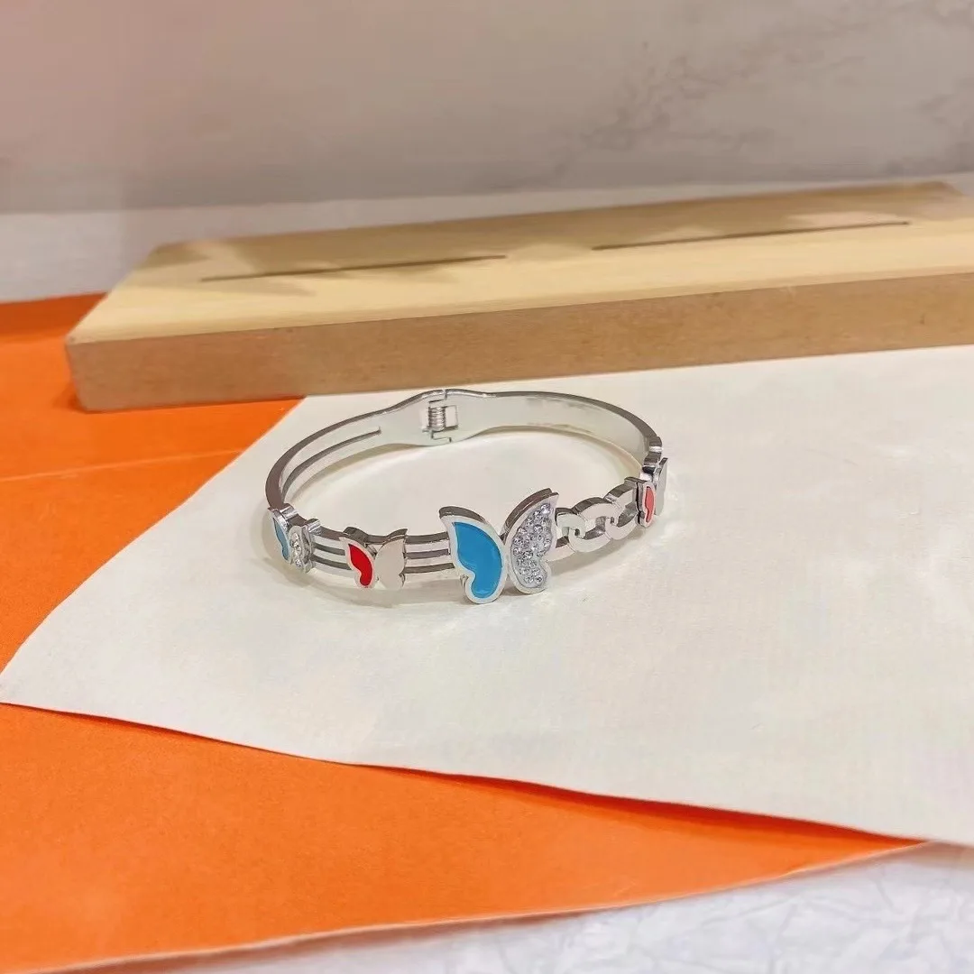 Vlinder open armband Dames ins diamantkleurige schelparmband armband