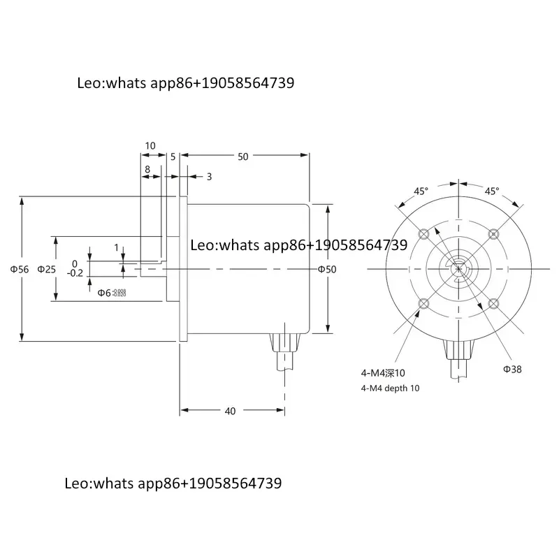 E6CP-AG5C-C 256 PPR Gray Code Incremental Rotary Encoder DC 5-24V for Textile Industry 50mm