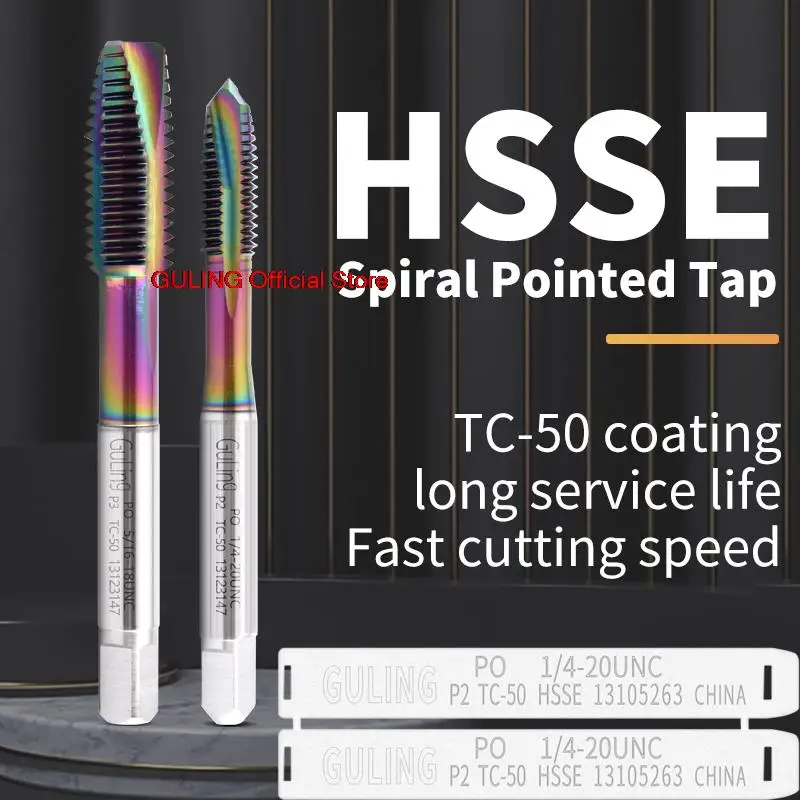 HSSE Xoắn Ốc Nhọn Tập UNC 1-64 2-56 3-48 4-40 5-40 6-32 8-32 10-24 12-24 1/4 5/16 3/8 7/16 1/2 9/16 5/8 3/4 vít Ren Vòi