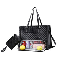 New large-capacity tote bag, laptop storage bag, office lunch box, 2-in-1, single-shoulder crossbody large bag