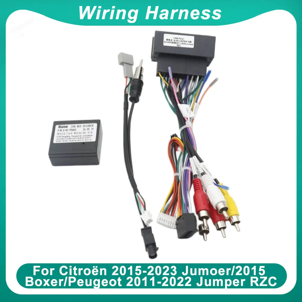 Arnés de Cableado para Radio de Coche RZC para Citroën Jumper 2015-2023 Peugeot Boxer 2011-2022, Cable de Alimentación