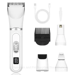 4-in-1 Multi-functional Electric Dog Clippers For Grooming Cordless Dog Shaver Clippers Trimmers Low Noise Pet Grooming Tools