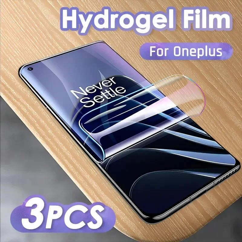 

3Pcs Hydrogel Film Full Cover Screen Protector For OnePlus 12 11 10 9 8 7 Pro 8t 7t 6t 9r Nord 2 3 4 Protective Not Glass